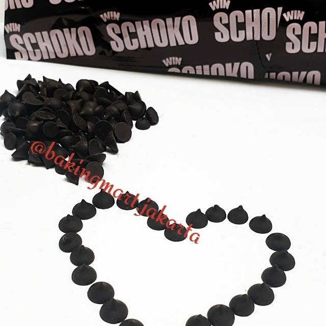 

Chocolate Chips 1kg / SCHOKO / cokelat chips / cone / choc chip / choco chip kerucut / toping coklat