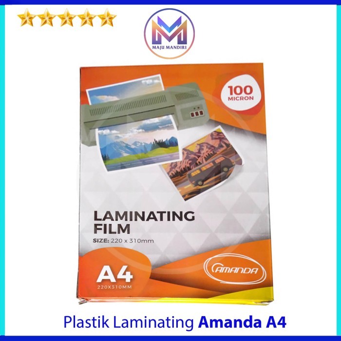 

Siap- Plastik Laminating Film Amanda A4 100 Micron / Isi 100 Lembar