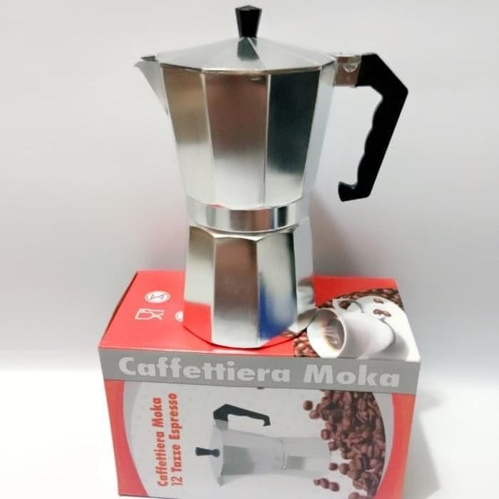 MOKA POT 12 CUP ALUMUNIUM MOCCA COFFEE ESPRESSO COFFEE MAKER POT