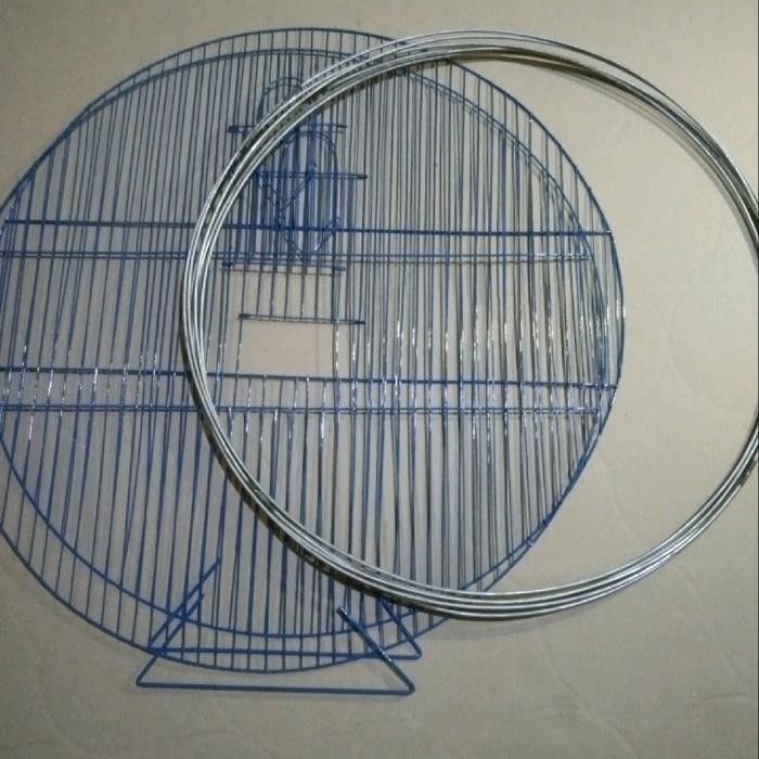 Kandang 2 pintu +ring 8 diameter 55cm buat rakitan umbaran burung