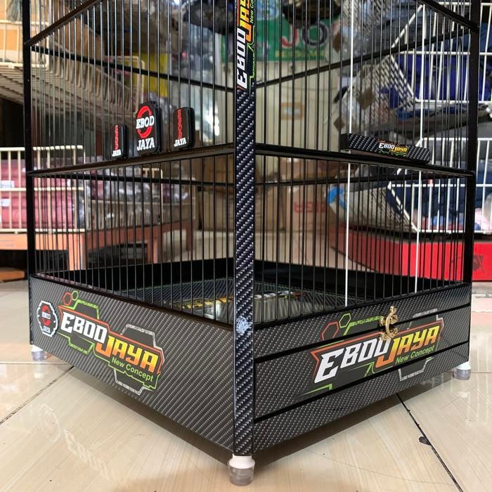 SANGKAR KANDANG KOTAK EBOD DECAL RUJI KECIL FIBER NO 2.