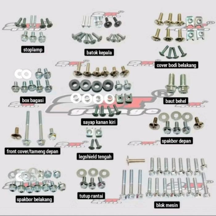 Dexie_Store Baut Suzuki Satria Hiu Satria Lumba Fullset/ Baut Body Satria 2 Tak Baut Satria Hiu Lscm