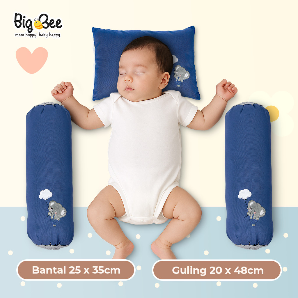 TERLARIS Big Bee Bantal Guling Bayi Set Karakter Series Bahan Halus Tidak Berbulu Siap kirim