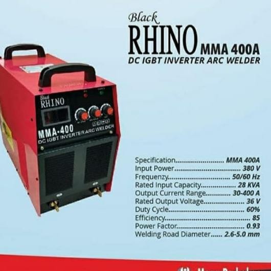Grosir Mesin Las Inverter Mma 400 A Black Rhino 380V-Travolas Mma 400 Rhino