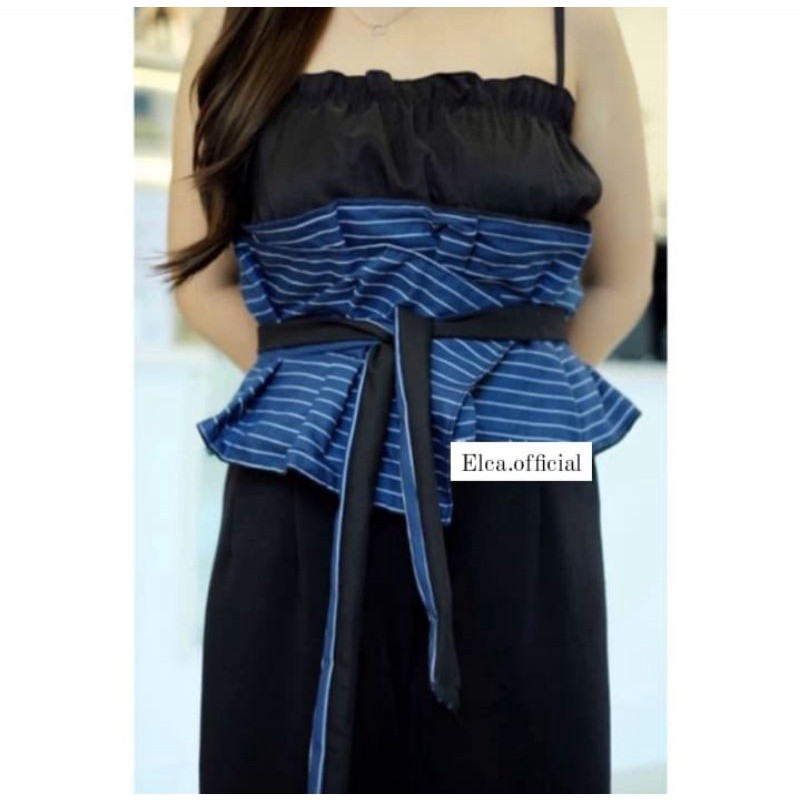 Obi ruffle two colour / Obi belt Stripe / Obi belt / ikat pinggang obi stripe / Obi belt garis
