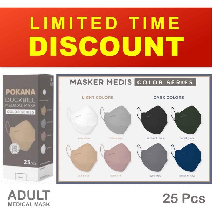 Masker Duckbill Pokana / Pokana Duckbill Medical Mask / Masker medis