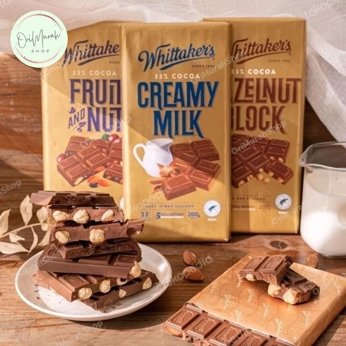 

Coklat Whittakers Dark Ghana Peppermint Milk Almond Gold Hazelnut Fruit Nut Peanut Butter Chocolate