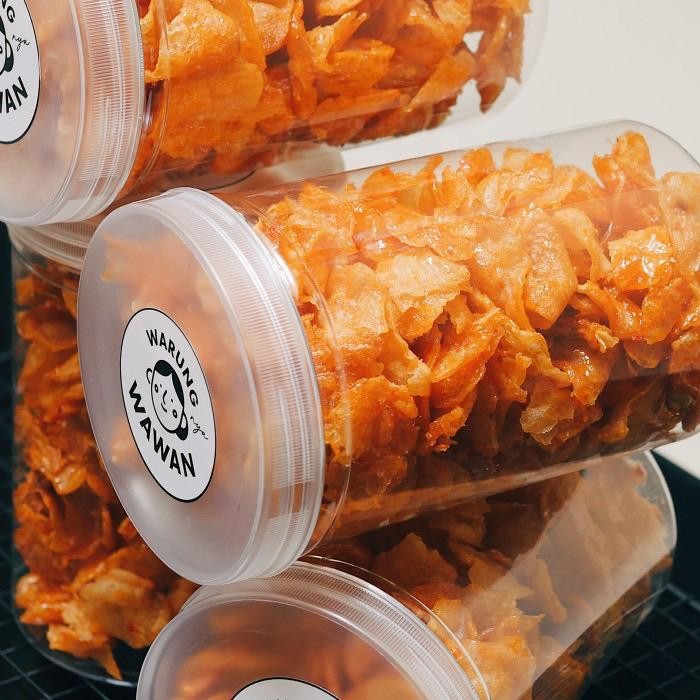 

Kripik kentang khas warungnya wawan