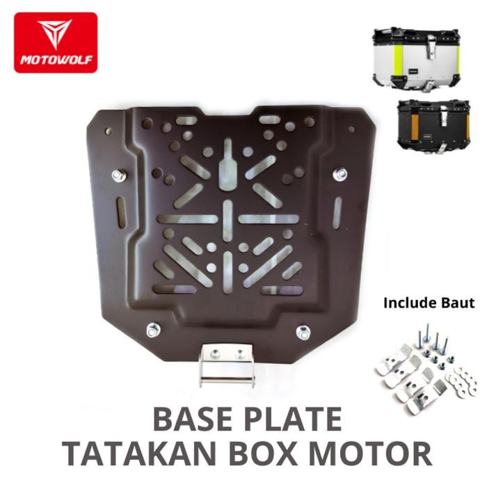 Base Plate Box Motor Touring Motowolf Tatakan Box Dudukan Box Motorcycle