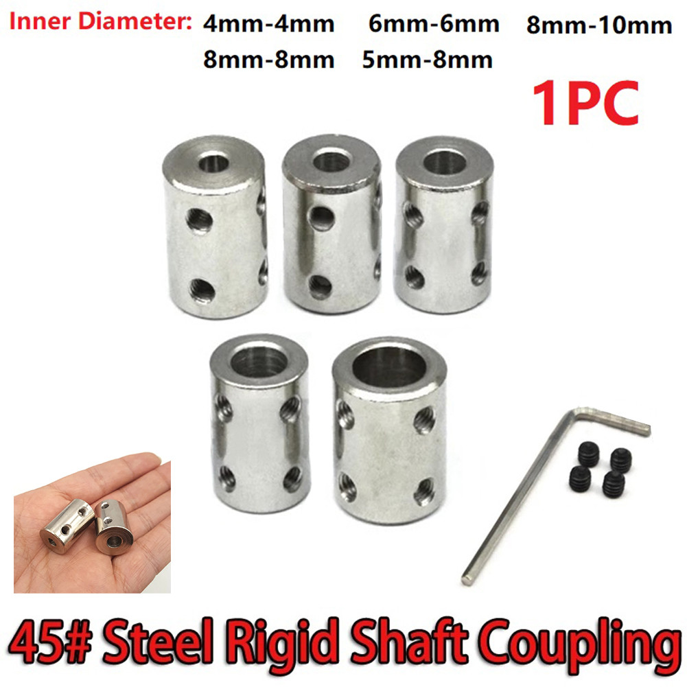 IMPORT 1SET RIGID SHAFT COUPLING 4MM/5MM/6MM/8MM/10MM CNC MOTOR JAW SHAFT COUPLER CONNECTOR SLEEVE