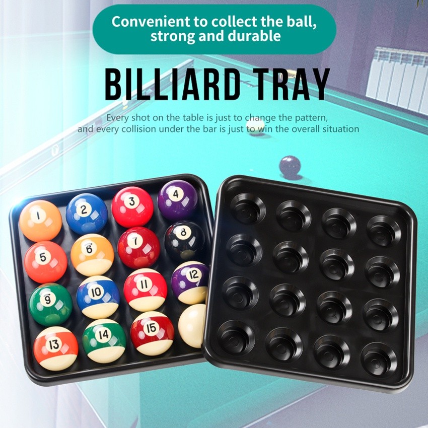 Satu Klik Aja - 16 Slots Billiard Ball Tray Storage Rak Bola Biliar Plastik tempat bola billiard