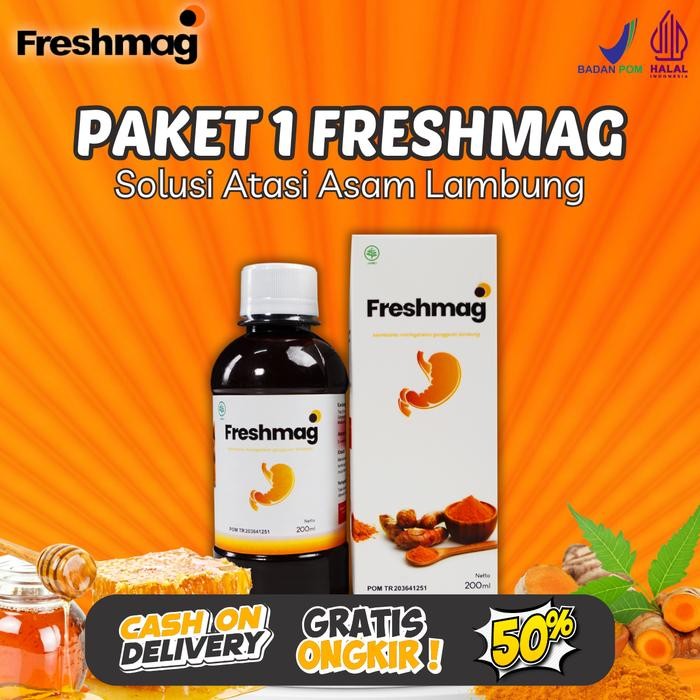 TERMURAH Freshmag Official Original Madu Asam Lambung Asli 1 Botol Freshmag Madu Herbal Maag Halal