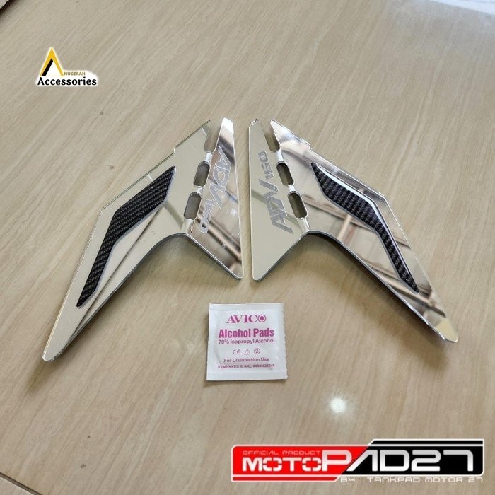 PREMIUM garnish cover footstep Honda ADV 160 - silver