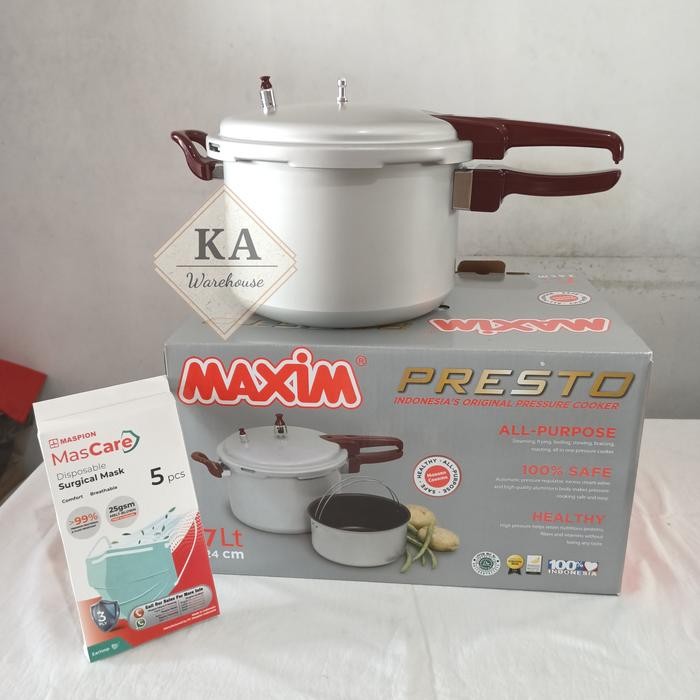 Panci Presto Maxim 7 liter 24cm / Pressure Cooker Presto maxim 7 liter