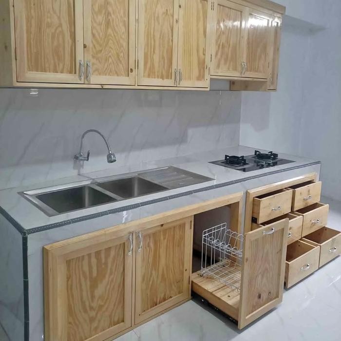 kitchen set jati belanda minimalis