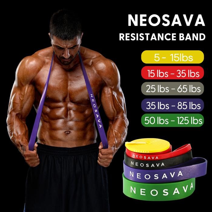 NEOSAVA Long Resistance Band Karet Fitness Pull Up Gym Rubber Strap