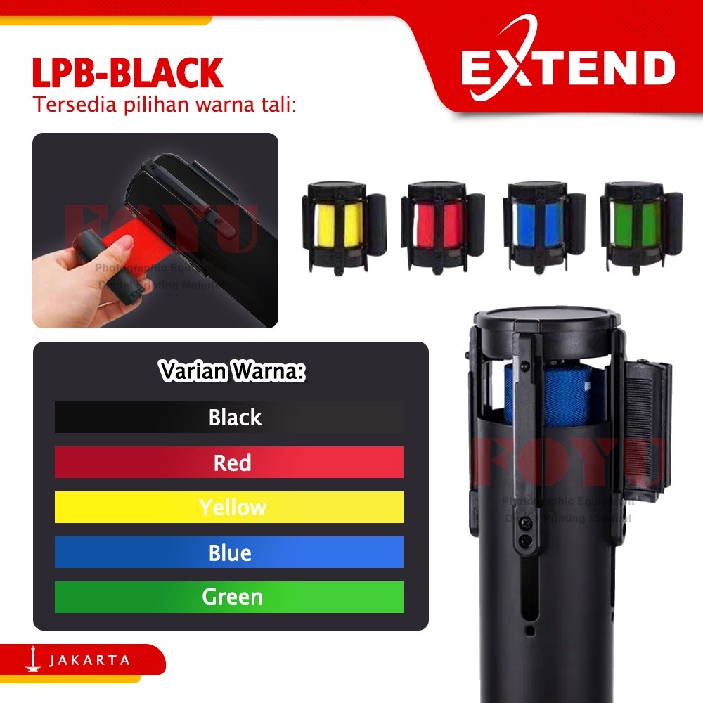 

Tiang Pembatas Antrian Antrean Pita Coating B Stainless Hitam Besi Queue Que Pole Railing Stand 2 3