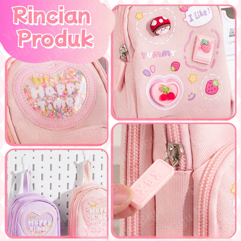 

K Pensil Kapasitas Besar/tempat Pensil Anak Perempuan/gadis Lucu Pink K Pensil Baru Sekolah/Alat