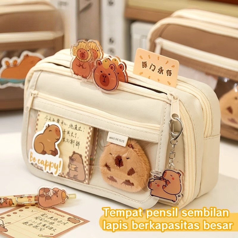 

Cute Fac Pencil Case / K Pencil-Case / K Pensil 9 Lapis Penyimpanan Alat Tulis Siswa / Kawaii Large