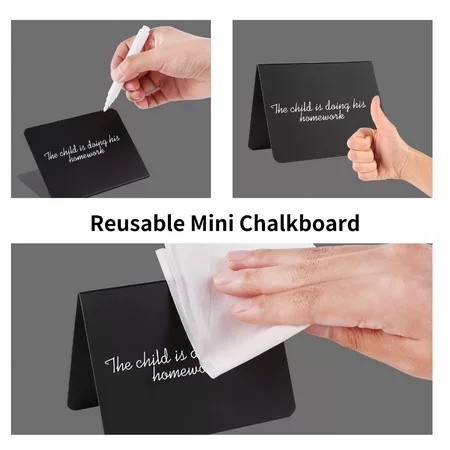 

10PCS/SET Letter Board Papan Mini Chalkboard Papan Tulis Menu Kecil Stand Papan Tulis Mini Papan