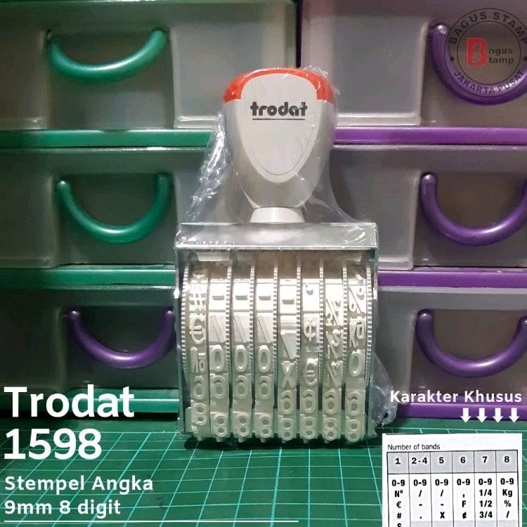 

pel Angka Manual 8 Dit 7mm 9mm Trodat 1578 1598