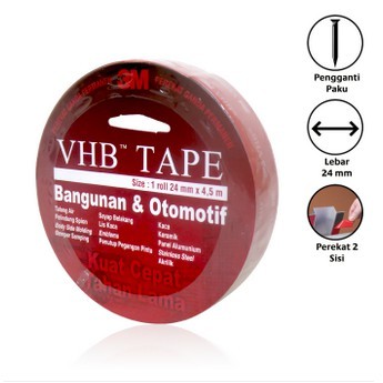 

3M V Double Tape Automotive 4900 size 24 mm x 4.5m