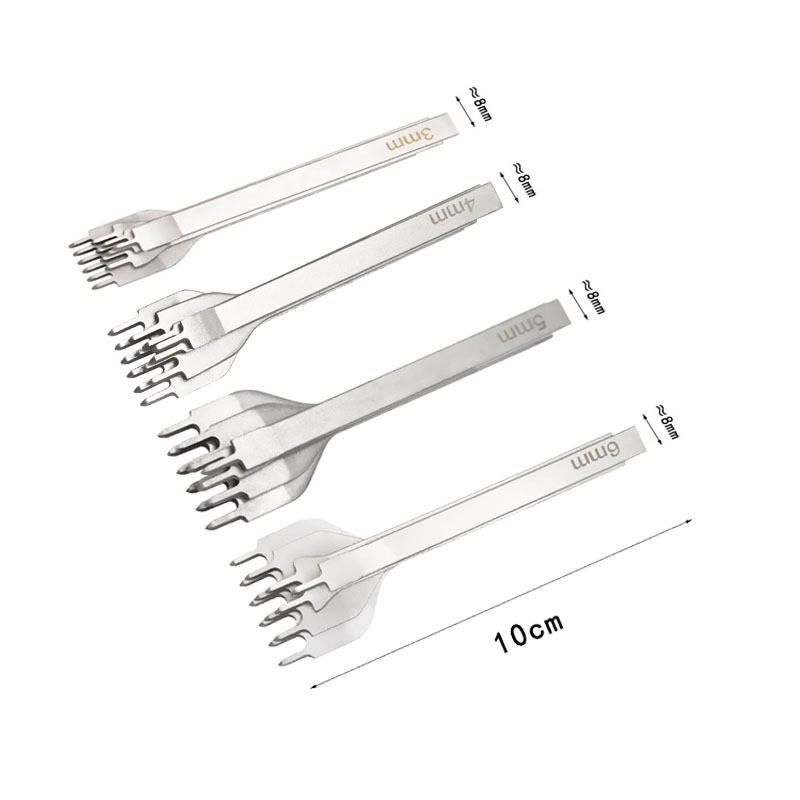 

4IN1 PEMBOLONG KULIT SET, 3 - 6 MM LUBANG, 1 2 4 6 PRONG