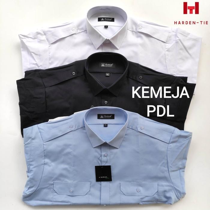 Kemeja putih alisan pangkat / pilot pendek original 100%