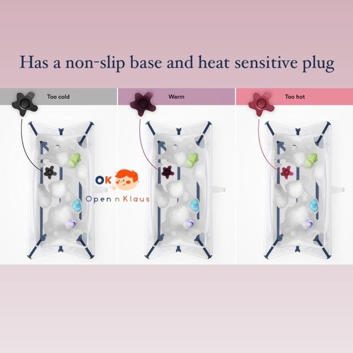 BARU.. STOKKE FLEXI BATH FOLDABLE BABY BATH TUB SIZE EXTRA LARGE