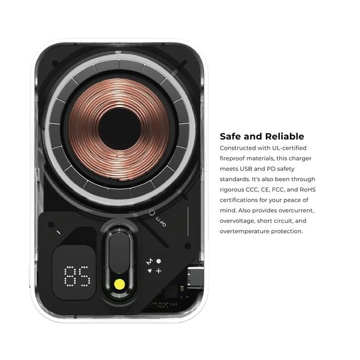 Cuci Gudang.. Powerbank Magsafe For Iphone Samsung 10000Mah 5000Mah Momax 1-Power Flow Pd 20 Watt