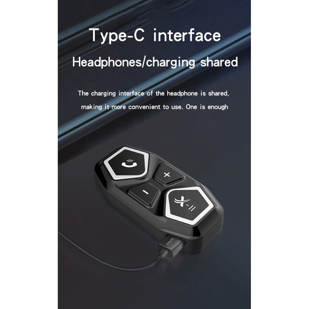 Arikasen Headset Helm Bluetooth Call Music Ipx6 1200Mah - X-11