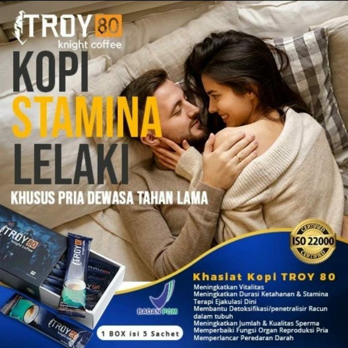 terjaminDiKita- TROY 80 Kopi Stamina Pria Dewasa Kuat Tahan Lama Herbal per Box