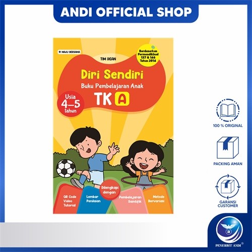 Penerbit Andi - Buku Diri Sendiri, Buku Pembelajaran Anak TK-A, Usia 4-5 Tahun