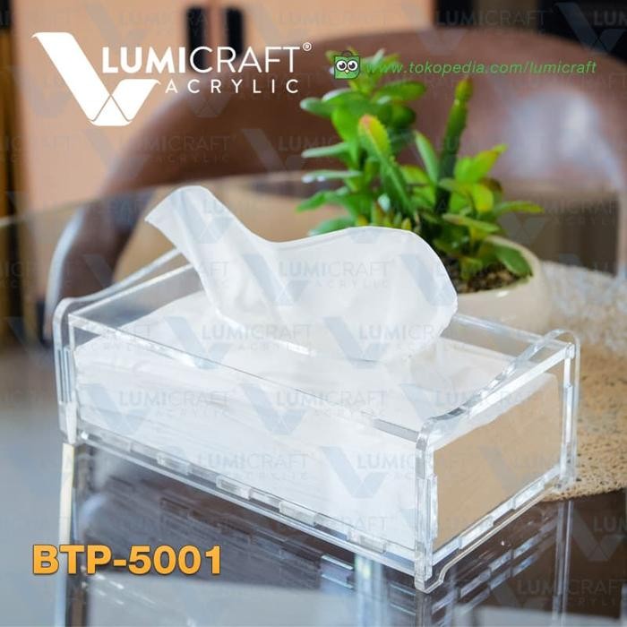 Stream Kotak Tisu Akrilik / Acrylic Tissue Box Panjang - Tebal 5Mm