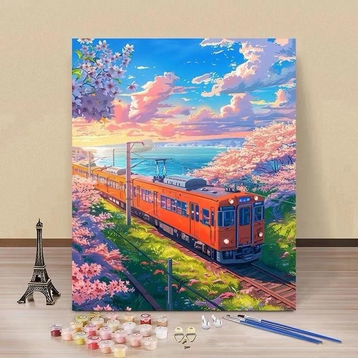 

Framed Paint By Number Aesthetic Diy Painting Kit Kanvas Lukisan 30X40Cm Termasuk Bingkai Kayu