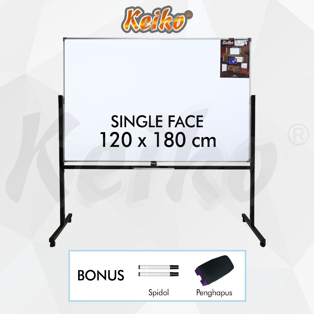 

Papan Tulis Whiteboard / White Board Standing Single Face Keiko 120 x 180 cm