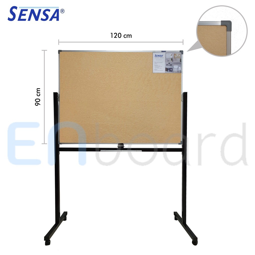 

Softboard / Board / Cork Board / Papan Pengumuman / Mading Standing s Sensa 90 x 120 cm