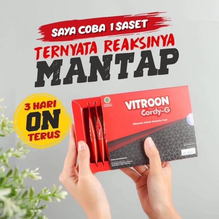PvTerjamin- Vitroon Cordy G Minuman Serbuk Stamina Pria Dewasa Asli Original 100%