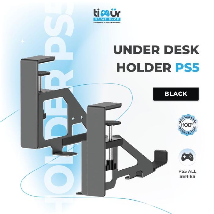 

LANGSUNG DIPROSES Metal Under Desk Holder Mount Horizontal Tempat Dudukan Bawah Meja Console PS5