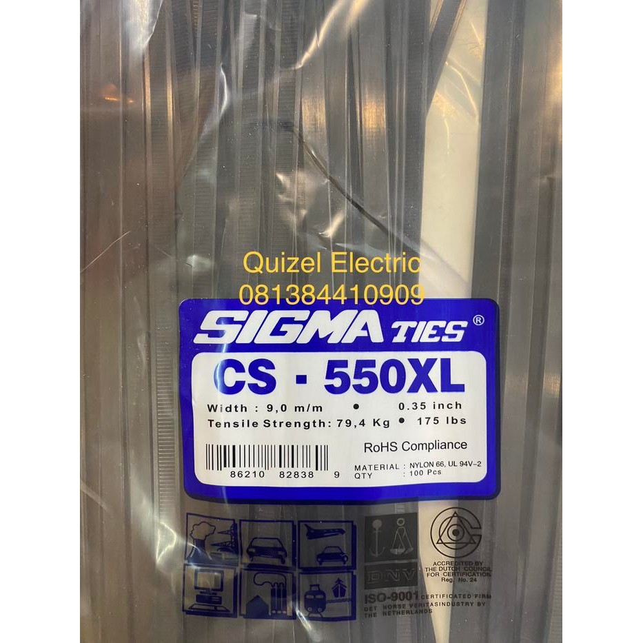 

Ready- Kabel Ties 55Cm 9Mm Cs-550Xl Hitam Sigma
