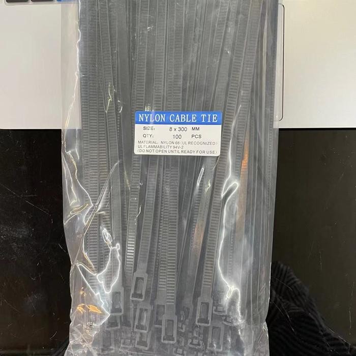 

Ready- Kabel Ties Bisa Buka /Reusable Cable Ties Lebel 8Mm*30Cm -Isi 100Pcs