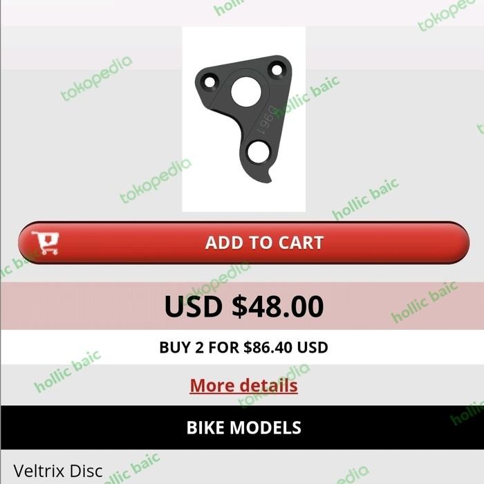 ANTING RD HANGER SEPEDA CINELLI VELTRIX DISC DROPOUT DERAILLEUR HANGER GRATIS ONGKIR