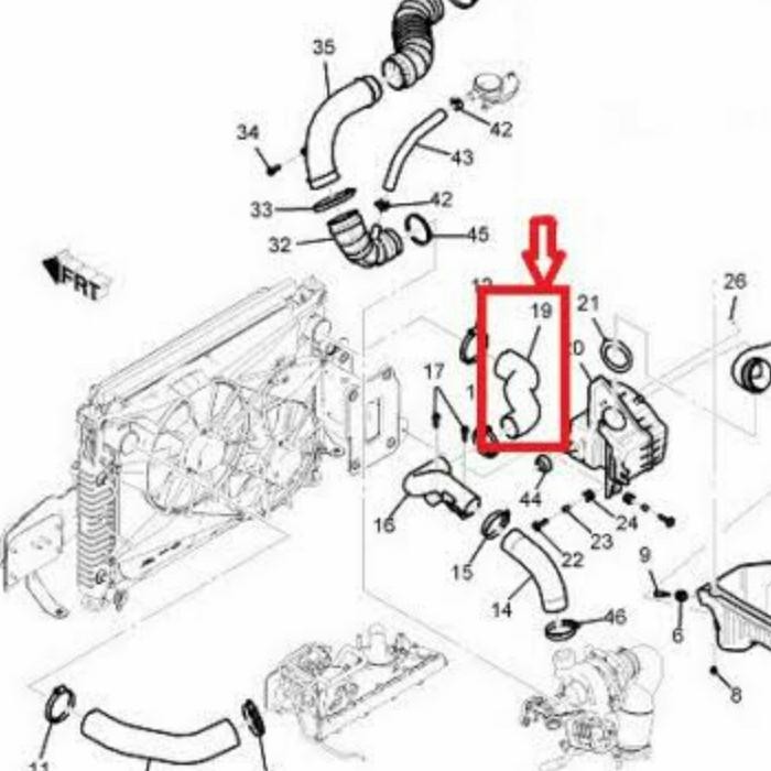 SELANG DUCT TURBO CAPTIVA DIESEL NFL SELANG TURBO CAPTIVA GM 96628979