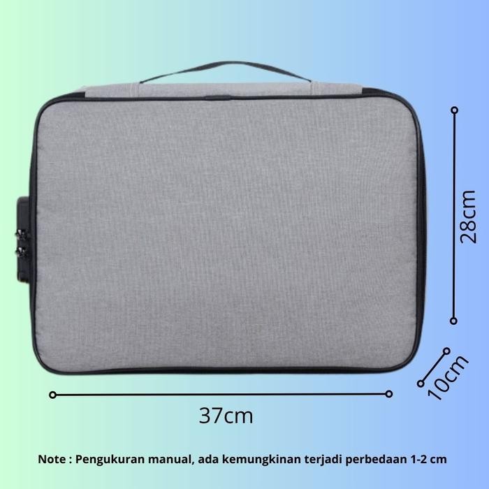 

Ready- Tas Dokumen Anti Air Password Travel Bag Tas Penyimpanan Dokumen File