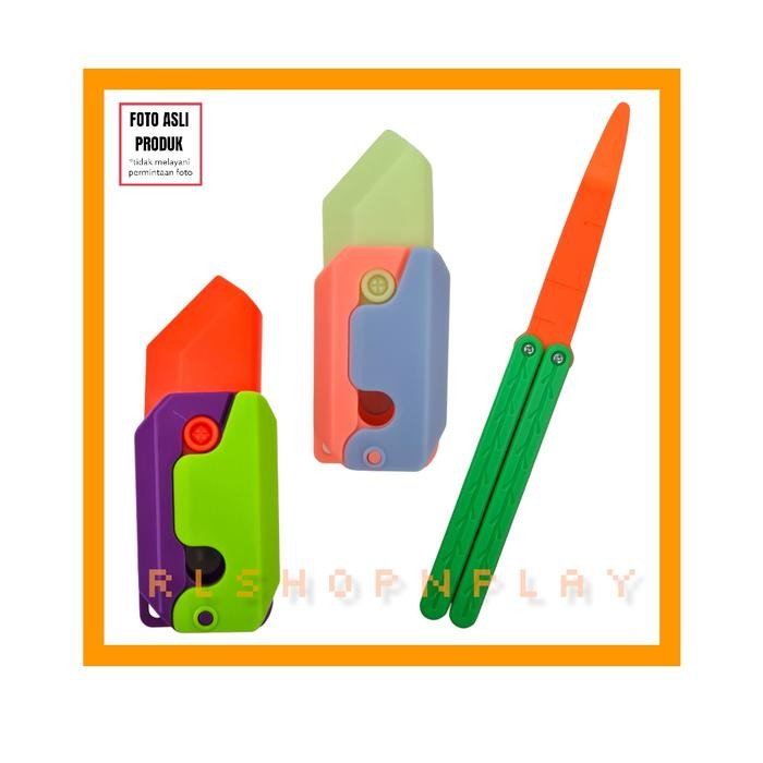 SENSASI BARU MAINAN PISAU LOBAK WORTEL GRAVITY KNIFE BUTTERFLY KNIFE STRESS RELIEF KLJ