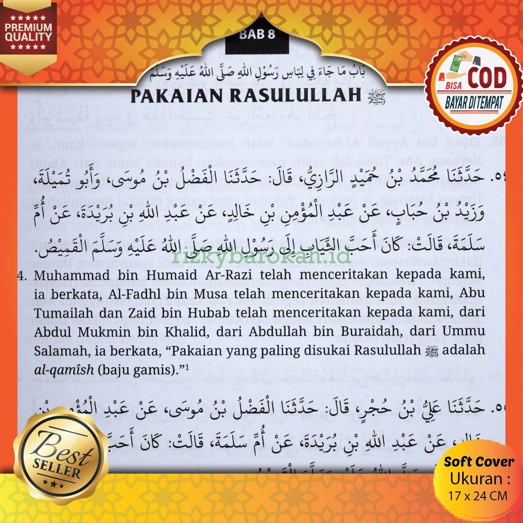 Buku Syamail Nabi Muhammad Kitab Terjemahan Syamail Ar Rosul Rasul Muhammadiyah Karya Imam