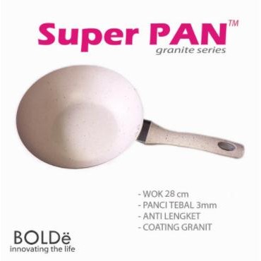 Kenanganpawon Wok 28Cm Beige/Granite Bolde / Wok Pan Granit 28Cm Bolde