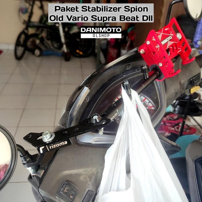 TERBARU - Holder Breket HP PAKET Spion Motor Besi PNP Supra X Vario Beat Scoopy
