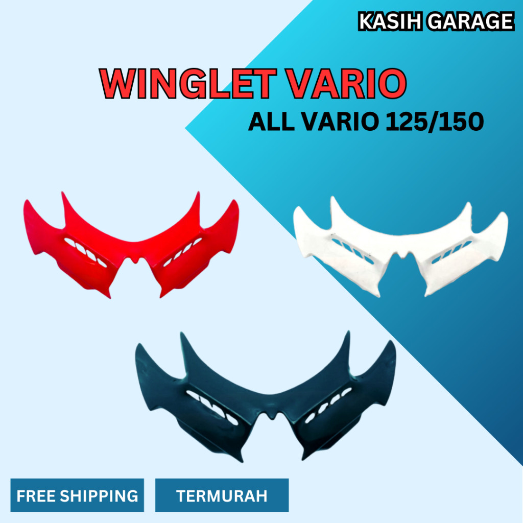 WINGLET VARIO 150 / 125 NEW 2018 2019 VARIASI MOTOR VARIO - HITAM GLOSSY