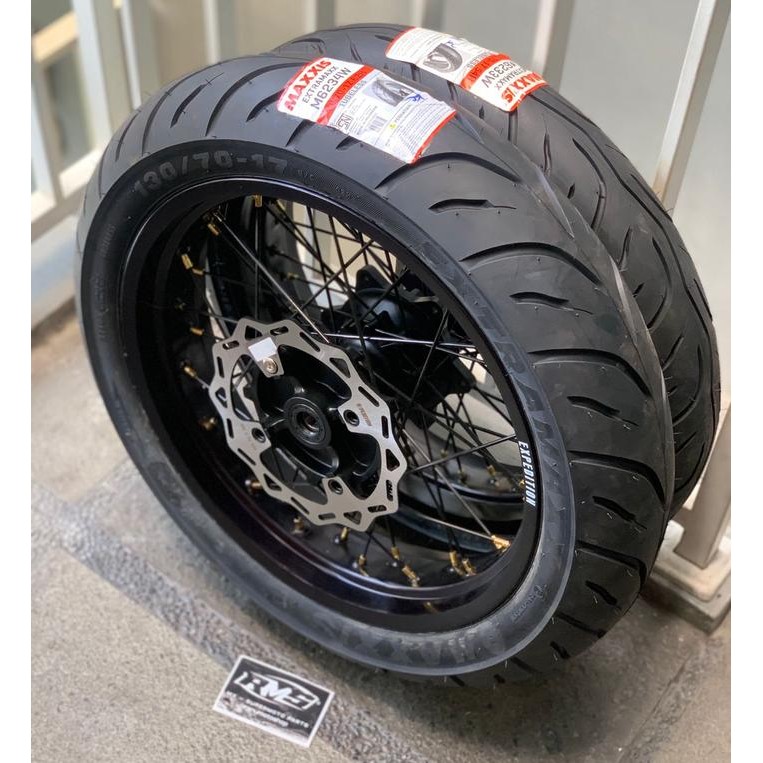 WHEELSET VELG SET SUPERMOTO HONDA CRF 150L VELG SCARLET EXPEDITION